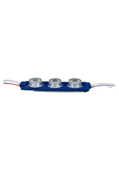 24 Volt Mavi Watt 3 Lü Lensli 3030 Reklamcı Modül 10 Adet 1 Adet