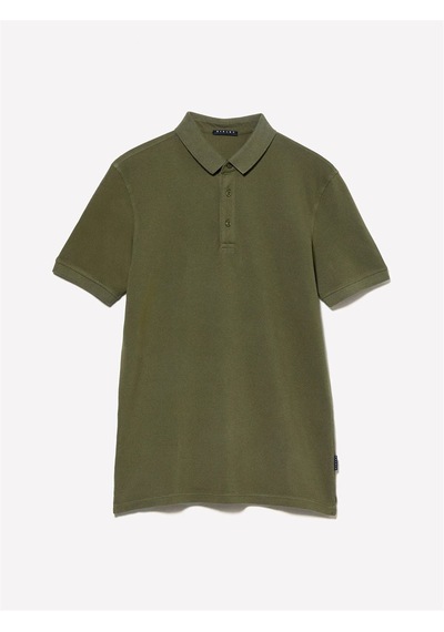 Sisley %100 Pamuk Regular Fit Polo T-shirt Erkek Yeşil Polo - 325p3089s300t