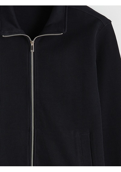 Lcw Vision Lacivert Dik Yaka Erkek Fermuarlı Sweatshirt