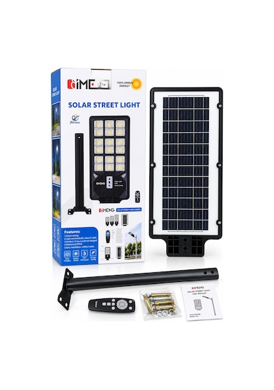 Yc1-034b 600w Solar Sokak Ve Bahçe Lambası Sensör Modunda Kesintisiz Şarj Ve Kumandalı Ve 1 Adet