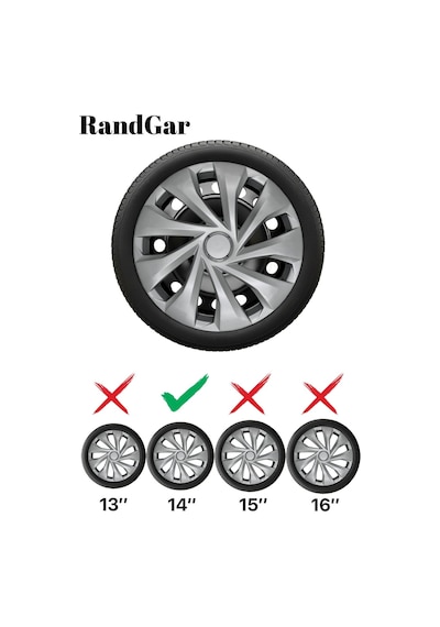 Alfa Romeo 14 İnç Jant Kapağı 4 Adet Gri G120 Rand