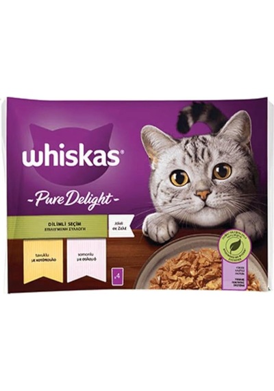 Whiskas Pure Delight Tavuk Dilimli Yaş Kedi Maması 4x85 Gr X 2 Adet