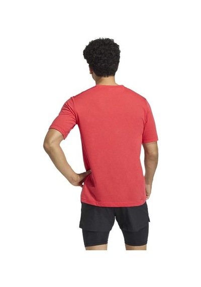 Adidas Workout Essentials Feelready Erkek Kırmızı Yuvarlak Yaka Tişört Kırmızı