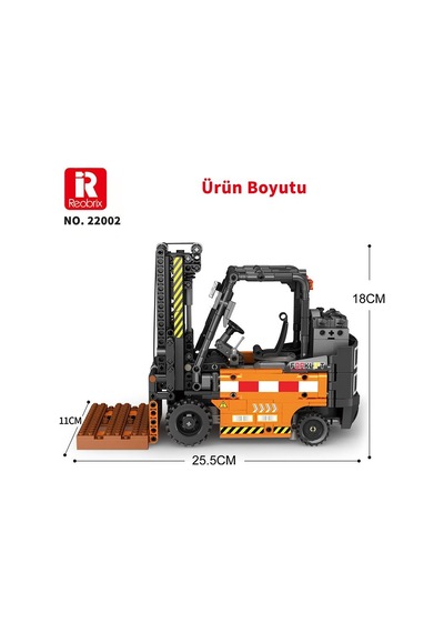 Reobrix Rc Forklift 22002 Brick Yapım Seti