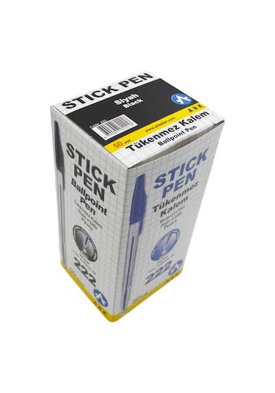 Ark Tükenmez Kalem 1.0 Mm 50'li Kutu Siyah Kod:222