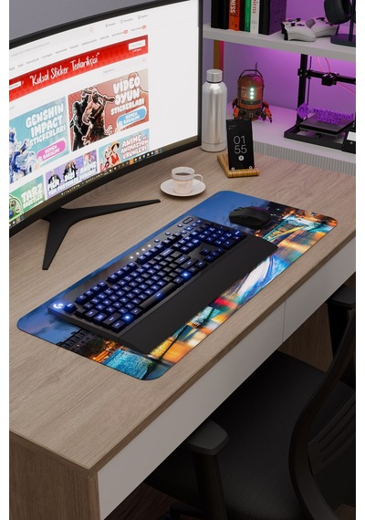 Fransa Paris France V1 70x30 Xl Gaming Kauçuk Kaymaz Taban Mouse Pad Fare Altlığı