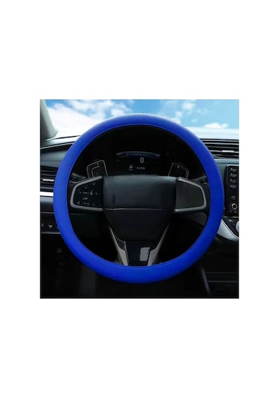 Trobus Honda City 2021 Ve Sonrası Uyumlu Direksiyon Kılıfı Silikon Geçmeli 36-40 Cm Mavi
