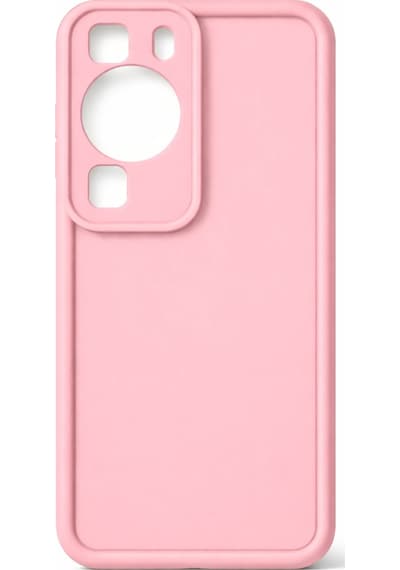Huawei P60 Ve P60 Pro Uyumlu Kamera Çıkıntılı Mat Silikon Telefon Kılıfı Pembe