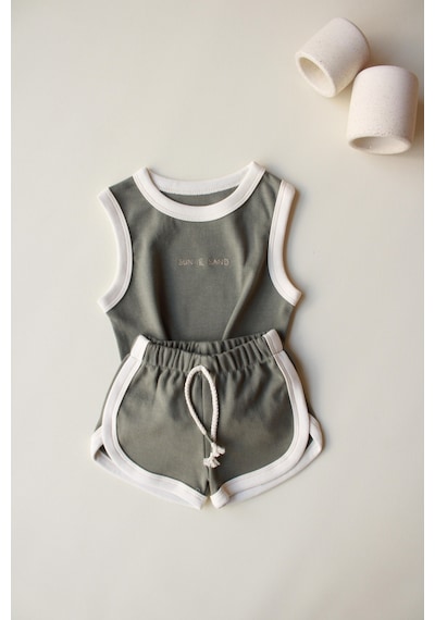 Oh La La Koala Haki Unisex Atlet Şort Takım Haki