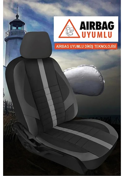 Renault Megane 2000 2020 Sinop Serisi Velur Kumaş Siyah Oto Kılıfı Tam Set Tam