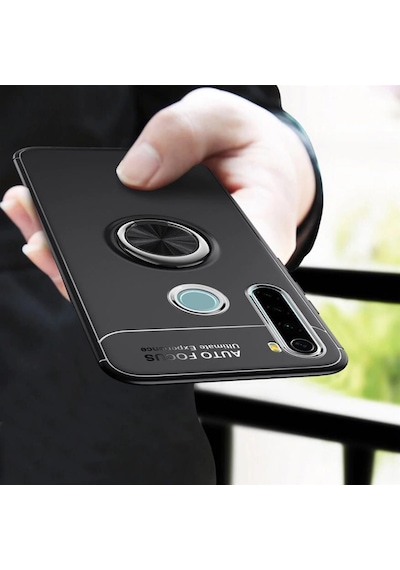 Redmi Note 8T Yüzüklü Standlı Manyetik Kamera Korumalı Kılıf