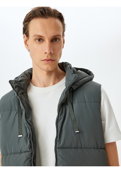 Koton Şişme Yelek Slim Fit Fermuarlı Antrasit 5wam20042hw Antrasit Koton Şişme Yelek Slim Fit Fermuarlı Antrasit 5wam20042hw Antrasit