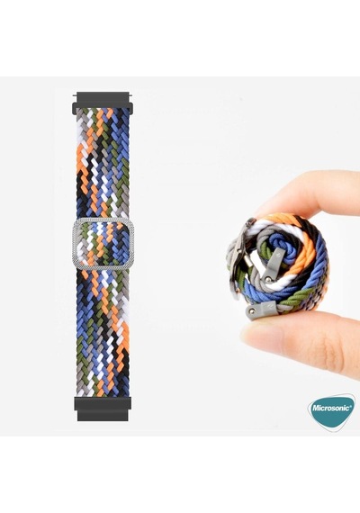 Samsung Galaxy Watch 6 40mm Kordon Braided Loop Band Çok Renkli
