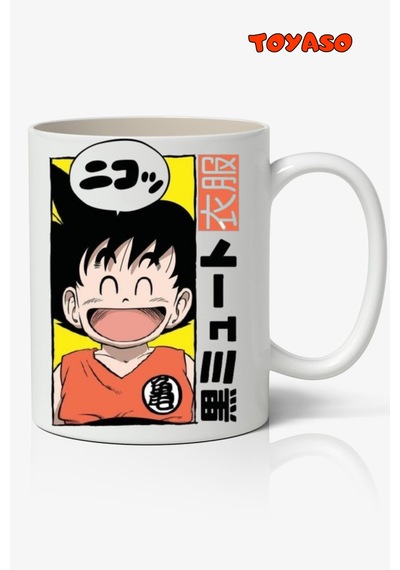 Son Goku Dragon Ball Anime Temalı Beyaz Kupa Bardak Sevgiliye Arkadaşa Hediye Beyaz