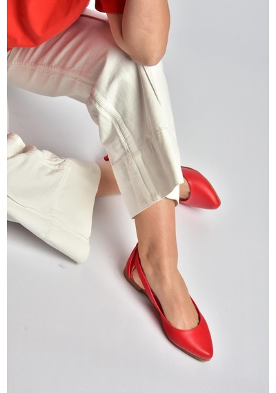 Fox Shoes H726324009 Kırmızı Kadın Babet
