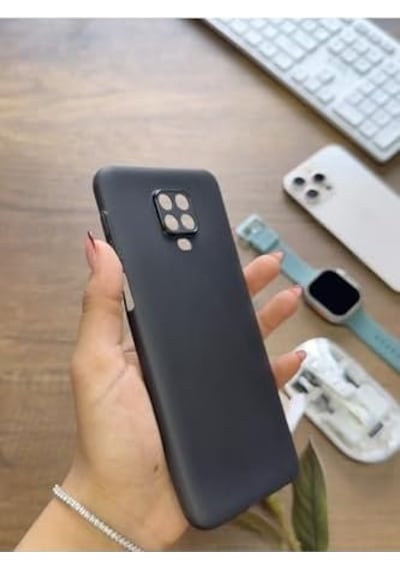Süper İnce Mat Ultra Thin Silikon Kılıf Siyah Redmi Note 9 İle Uyumlu