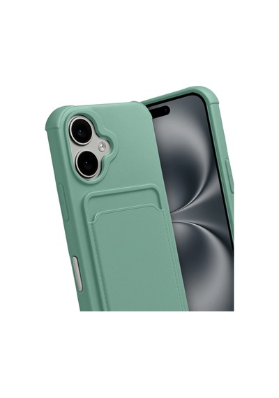 Apple Uyumlu iPhone 17 Kelvin Kartvizitli Silikon Açık Yeşil\