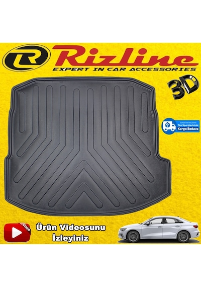 Audi A3 Sedan Bagaj Havuzu 3D Siyah 2020 Sonrası Rizline N11.16975