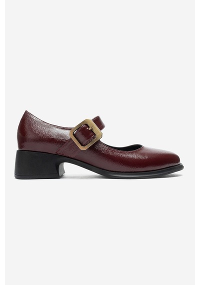 Luvi Shoes Slade Bordo Kırışık Rugan Kadın Günlük Ayakkabı