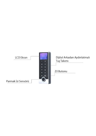 Lockway Lcw-213 Lcd Em Lcd Ekranlı Parmak İzi Ve Dokunmatik Tuş Takımlı Proximity Kart Okuyucu