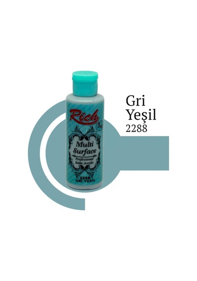Rich Multi Surface 2288 Gri Yeşil Akrilik Boya 120 Cc - Elwm-293600 Renkli