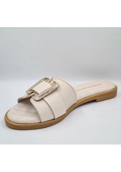 Mammamia D26yt-1430 Krema Renk Hakiki Deri Anatomik Taban Kadın Günlük Trendy Terlik Bej - Krem Mammamia D26yt-1430 Krema Renk Hakiki Deri Anatomik Taban Kadın Günlük Trendy Terlik Bej - Krem