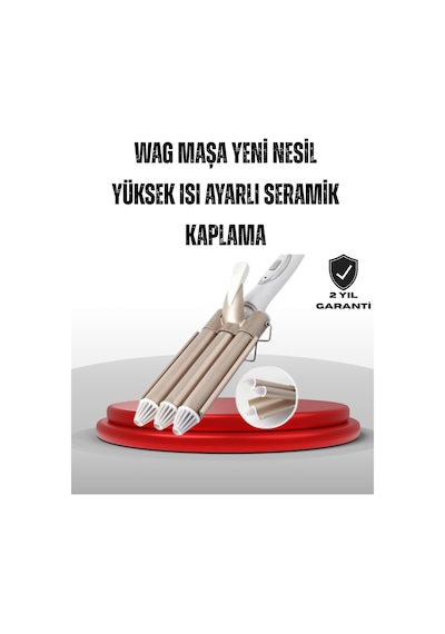 Ayarlanabilir Isılı Bukle Saç Maşası