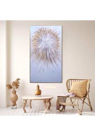 Dokulu Büyük Boy El Yapımı Yağlı Boya Tablo 75x120cm