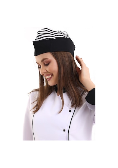 Aşçı Kayık Kep - 903 P/v Siyah Çizgili-6658 903 P/v Şiyah Çizgil