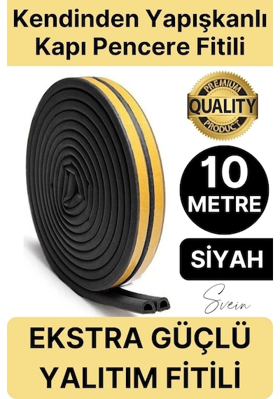 Fitil Premium Kapı Pencere Soğuk Toz Sızdırmaz İzolasyon Fitili Kendinden Yapışkanlı Isı Yalıtım 2x 0.5