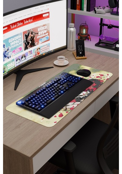 Noelle Genshin Impact Anime Oyuncu V5 - 70x30 Xl Gaming Mouse Pad Fare Altlığı