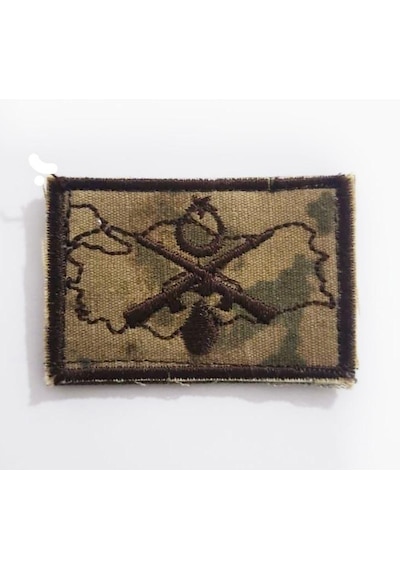 Terrien Delux Serisi Askeri Aksesuar Teçhizat Aksesuarı Kıyafet Arması Single Sword Jandarma Bröve Nakış Çok Renkli
