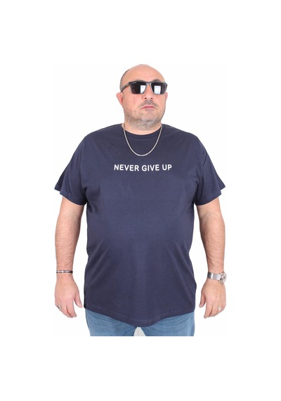 Moc Grande Mocgrande Erkek Büyük Beden Sıfır Yaka Tişört Never Give Up 25140 Lacıvert Lacivert Moc Grande Mocgrande Erkek Büyük Beden Sıfır Yaka Tişört Never Give Up 25140 Lacıvert Lacivert