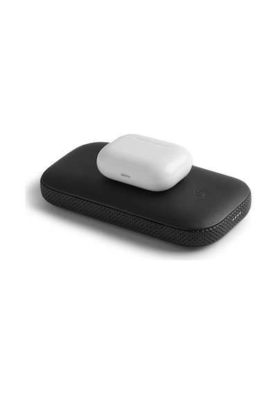 Lexon Powersound Deri Kablosuz Şarj Cihazı ve Bluetooth Hoparlör