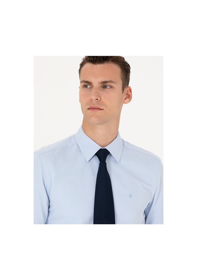 Pierre Cardin Slim Fit Uzun Kollu Basic Gömlek 50277778-vr003 Mavi