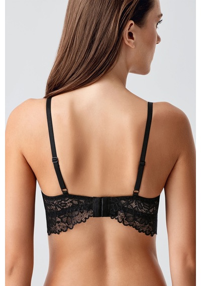 Newbra Destekli Straplez Bralet Sütyen - Siyah