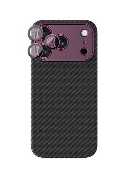 Apple Uyumlu iPhone 18 Pro Kılıf M-safeli 1500d Aramid Fiber Amazingthing Titan Max Slens Serisi Kapak Mor