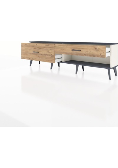 Arges Tv Ünitesi 2 Çekmeceli 176x30x51 Aytaşı-antrasit/çam Antrasıt/atlas Çam Arges Tv Ünitesi 2 Çekmeceli 176x30x51 Aytaşı-antrasit/çam Antrasıt/atlas Çam