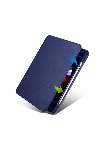 Apple Uyumlu iPad 10.9 2022 10.nesil Kılıf Termik Kalem Bölmeli Dönebilen Standlı Kılıf