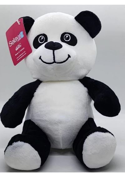 Panda Figürlü Pelüş Oyuncak 20cm Beyaz - Siyah