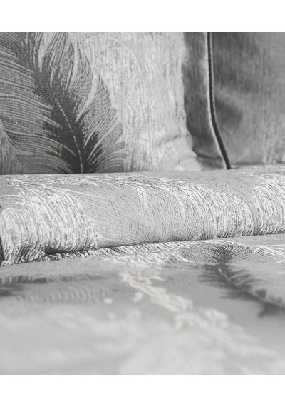 Calantha Home Collection Elsa 3 Parça Gri Çiçekli Pike Takımı 240 X 260 Cm Gri