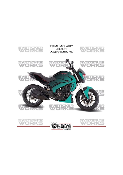 Bajaj Dominar 250-400 Uyumlu Kaplama Sticker Çift Renk Motor Kaplama Modeli Hazır Kit Yüksek Kalite 31317125