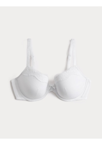 Marks & Spencer Jasmine Dantel Detaylı Balenli Demi Cup Sütyen T33002403 Beyaz