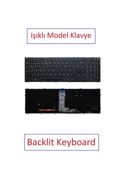 Siyah-rgb-ışıklı, Notebook Klavye - Monster Tulpar T5 V23.3.2 Muadili İle Uyumlu
