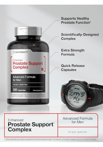 Horbaach Prostate Support For Men Saw Palmetto, Pygeum, Stinging Nettle 200 Cap