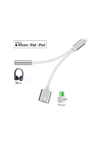 Apple Uyumlu iPhone  X Xr Xs Max Plus Lightning Kulaklık Şarj Çevirici 4428P Dö