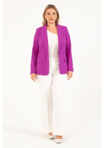 Myline Astarlı Blazer Ceket-fuşya Fuşya