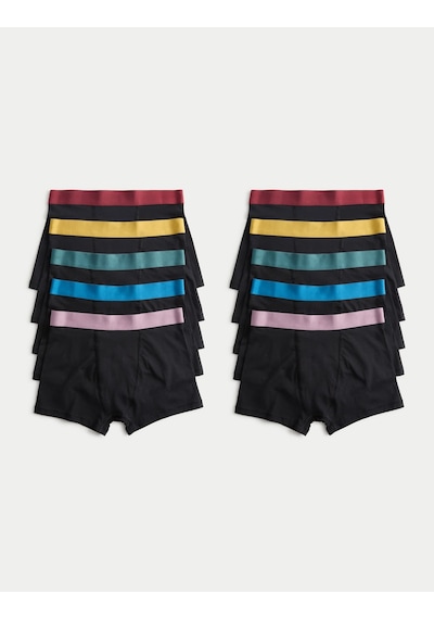 Marks & Spencer 10'lu Boxer Set T71001315v Siyah