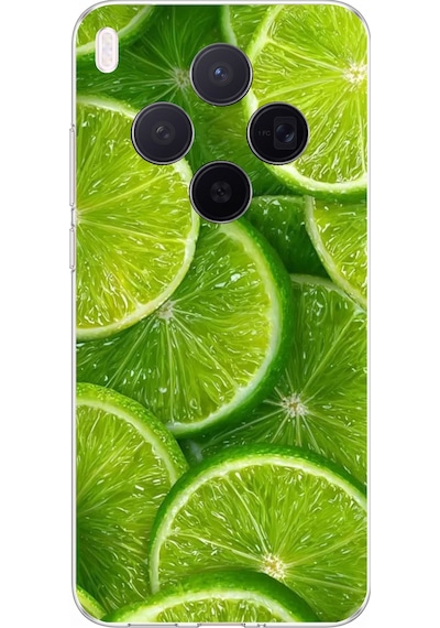 Vivo X300 Uyumlu Misket Limonu Lime Desenli Yaz Temalı Baskılı Silikon Kılıf Renkli