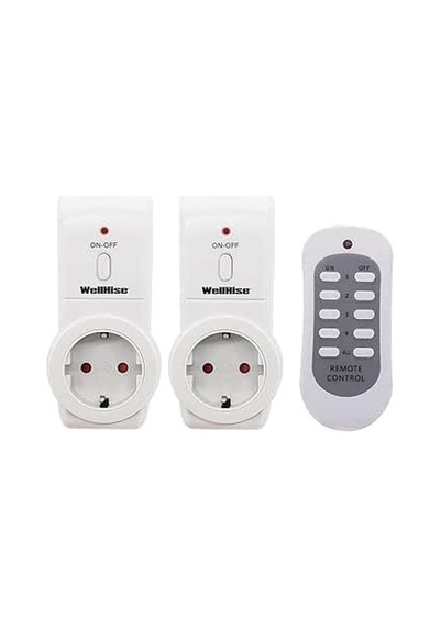 Priz 2'li Uzaktan Kumandalı Priz 3680w Çocuk Korumalı Priz